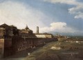 Vue de Turin près du Palais Royal urbain Bernardo Bellotto